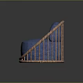 Modern Single Sofa With Woven Frame And Blue Cushion Design